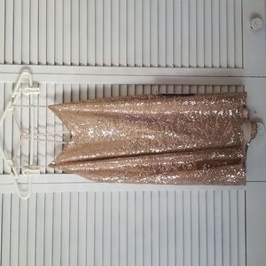 Gold Sequin Mini Babydoll Dress Size Small